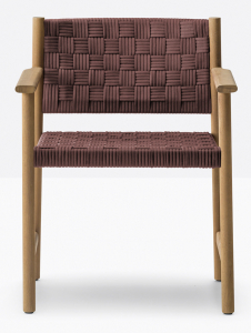 Кресло деревянное плетеное PEDRALI Griante тик, роуп натуральный, кофе Фото 7