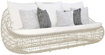 Диван трехместный плетеный с подушками-thumbs-Фото1