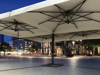 Зонт профессиональный четырехкупольный 7х7 м-thumbs-Фото1