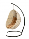 Кресло плетеное подвесное DW Cocoon сталь, искусственный ротанг, полиэстер белый Фото 10
