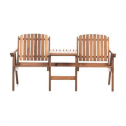 Скамейка деревянная со столиком-thumbs-Фото3