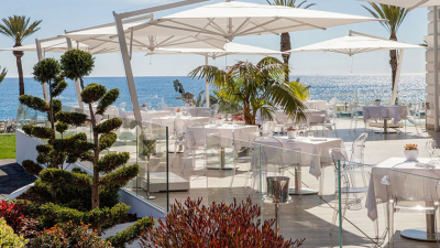 Зонт профессиональный Ø4 м Fim Capri алюминий, акрил серебристый, слоновая кость Фото 8