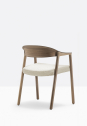 Кресло деревянное с обивкой PEDRALI Hera американский орех, ткань орех Фото 5