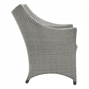 Кресло лаунж плетеное JANUS et Cie Amari алюминий, искусственный ротанг дымчатый Фото 4