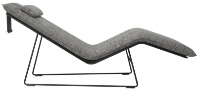 Шезлонг плетеный с матрасом SNOC Veu Nightfall алюминий, искусственный ротанг, олефин черный Фото 1