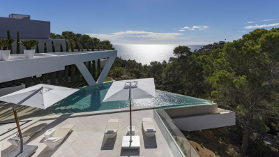 Зонт профессиональный 2.8х2.8 м Fim Ischia тик, алюминий, акрил коричневый, серебристый, слоновая кость Фото 10