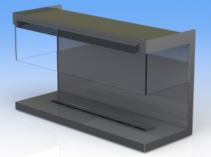 Очаг торцевой Bioker сталь, нержавеющая сталь черный Фото 1