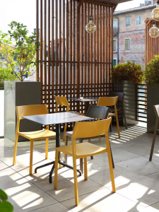 Стул пластиковый Nardi Trill Bistrot стеклопластик горчичный Фото 20
