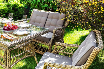Комплект плетеной мебели JOYGARDEN Oslo алюминий, искусственный ротанг бежевый Фото 3
