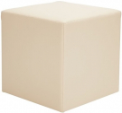 Пуф квадратный Профдиван Кубо дерево, кожа бежевый Фото 1