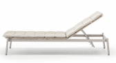 Лежак плетеный с матрасом Grattoni Atol алюминий, роуп, олефин тортора, шампанское Фото 1
