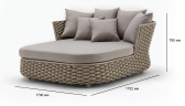 Лаунж-диван плетеный Tagliamento Leon алюминий, роуп, акрил Фото 2