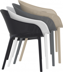 Кресло пластиковое Sky Pro, марсала