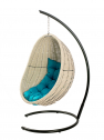 Кресло плетеное подвесное DW Cocoon сталь, искусственный ротанг, полиэстер белый Фото 8