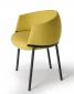 Кресло металлическое c обивкой Scab Design Koala сталь, технополимер, шерсть антрацит, желтый Фото 6