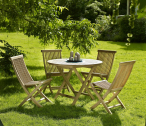 Стол обеденный деревянный складной BraFab Turin тик натуральный Фото 5