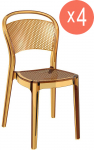 Комплект прозрачных стульев Bee Set 4