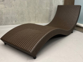 Шезлонг-лежак плетеный ReeHouse Tama оцинкованная сталь, искусственный ротанг коричневый люкс Фото 6