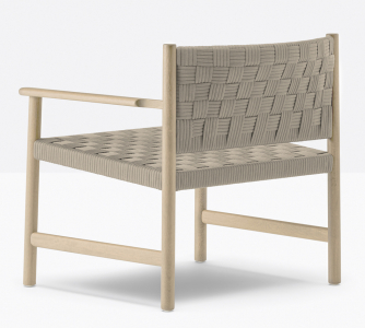 Кресло лаунж деревянное плетеное PEDRALI Griante тик, роуп натуральный, бежевый Фото 5