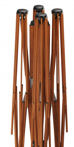 Зонт профессиональный четырехкупольный 6х6 м Scolaro Galaxia Quattro Timber алюминий, акрил имитация ироко, слоновая кость Фото 5