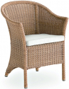 Кресло плетеное с подушкой POINT Sagra алюминий, искусственный ротанг, ткань соломенный Фото 1