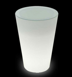 Стол стеклянный барный светящийся Pint Lighting