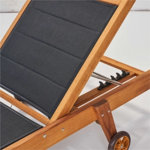 Шезлонг-лежак текстиленовый Tagliamento Textilene Padded ироко, батилин Фото 6