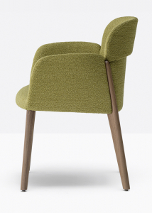 Кресло мягкое PEDRALI Opale орех, сталь, ткань орех Фото 15