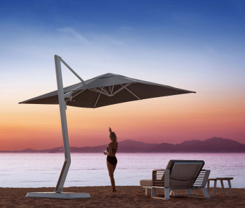 Зонт профессиональный 3х3 м Higold Wing алюминий, акрил тик, тортора Фото 28