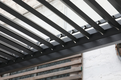 Пергола моторизованная 3х4 м Tagliamento Pergola 150 Series алюминий, текстилен темно-серый Фото 9