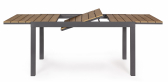 Стол деревянный обеденный раздвижной Garden Relax Elias алюминий, ДПК антрацит, тик Фото 3