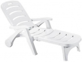 Шезлонг пластиковый SCAB GIARDINO Stella Di Mare Folding пластик белый Фото 1