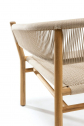 Кресло лаунж деревянное плетеное Ethimo Kilt тик, роуп натуральный тик, песочный Фото 8