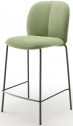 Стул барный с обивкой Scab Design Mentha Pop сталь, технополимер, ткань антрацит, зеленый Фото 1