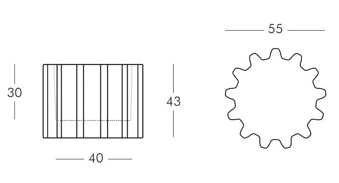 Кашпо пластиковое Gear Pot Standard