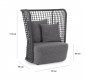 Кресло плетеное с подушками Garden Relax Kollar алюминий, роуп, олефин антрацит Фото 2