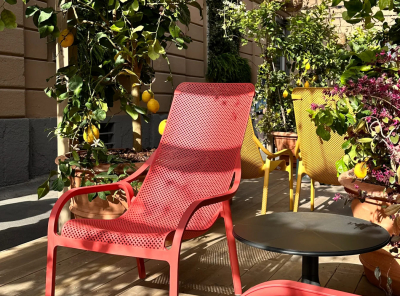 Стол пластиковый обеденный Nardi Spritz + Spritz Mini стеклопластик антрацит Фото 24
