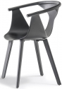 Кресло пластиковое PEDRALI Fox сталь, ясень, стеклопластик черный ясень, черный Фото 5