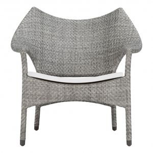 Кресло лаунж плетеное JANUS et Cie Amari алюминий, искусственный ротанг дымчатый Фото 4