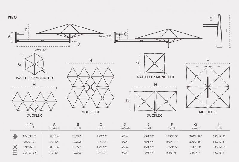 Зонт профессиональный Wall Paraflex