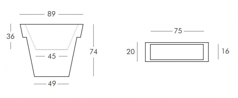 Кашпо пластиковое светящееся Il Vaso Lighting