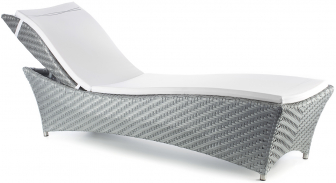 Шезлонг плетеный с матрасом Sun Lounger
