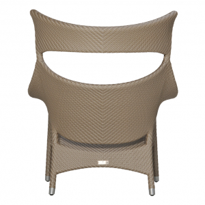 Кресло лаунж плетеное JANUS et Cie Amari алюминий, искусственный ротанг палладиевый саржевый Фото 5