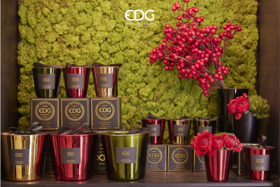 Аромасвеча зеркальная Черная Роза и Уд EDG Candle воск красный Фото 2