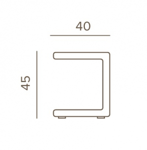 Столик металлический для лежака Grattoni GT 927 алюминий белый Фото 2