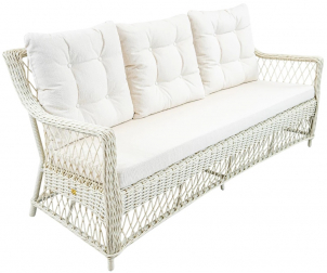 Диван трехместный плетеный с подушками-thumbs-Фото1