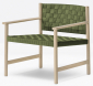 Кресло лаунж деревянное плетеное PEDRALI Griante тик, роуп натуральный, зеленый Фото 1