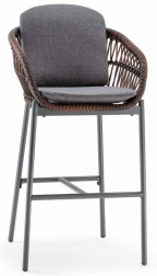 Кресло плетеное барное с подушками-thumbs-Фото1