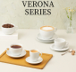Блюдце фарфоровое для чашки латте Ancap Verona фарфор белый Фото 6