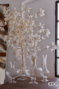 Ваза с длинным горлышком Полосы EDG Vase стекло прозрачный Фото 4